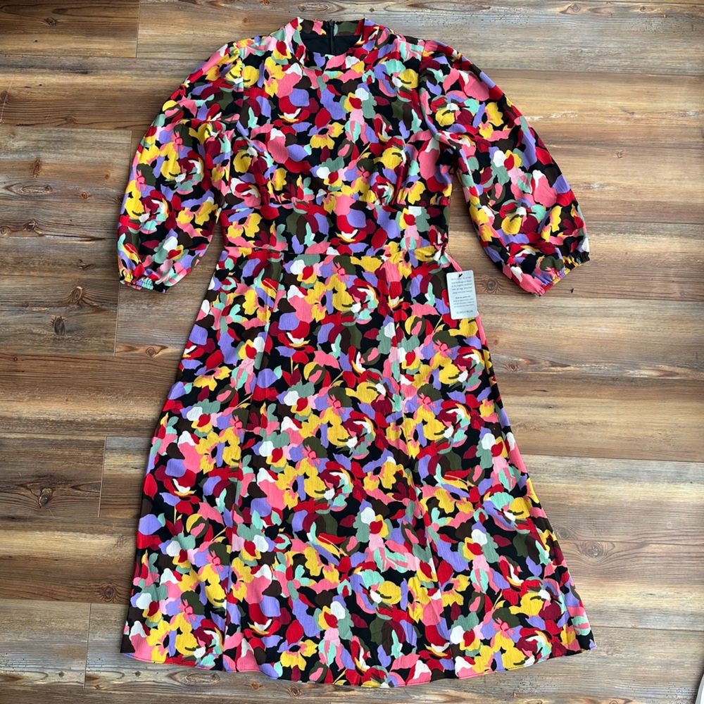 NWT Maggy London Multicolor Floral Maxi Dress, US Size 14